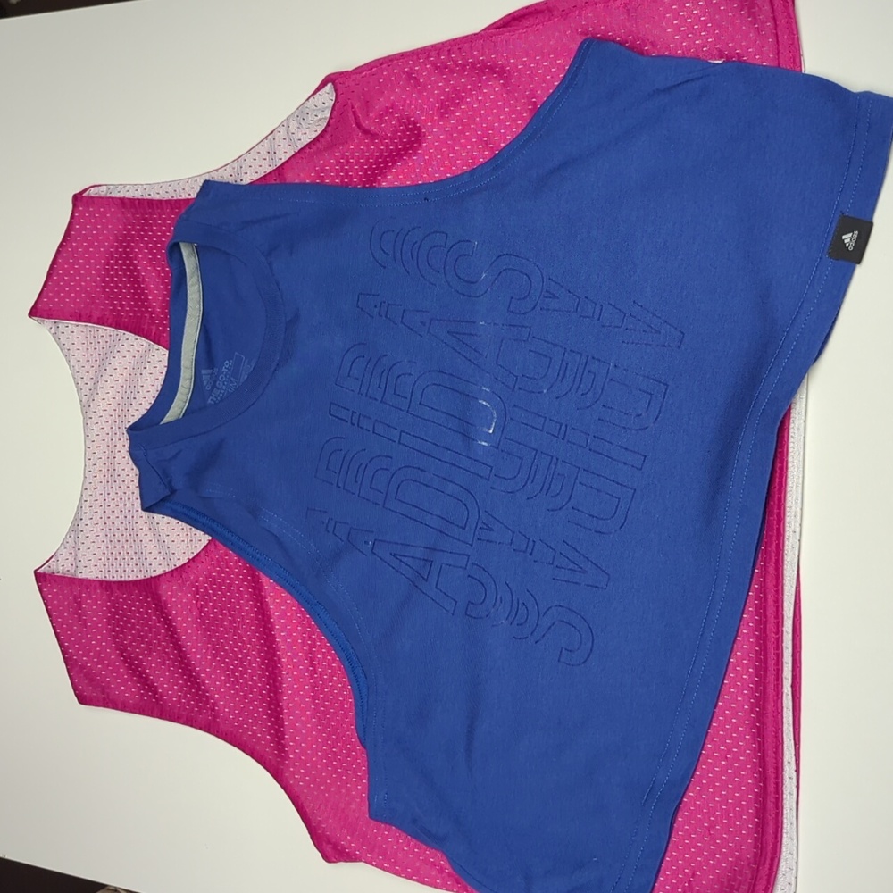 Adidas Crop Top & B Wear Reversal Tank Top EUC